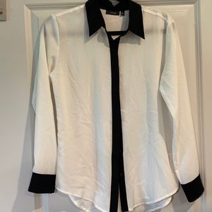 White and Black Blouse